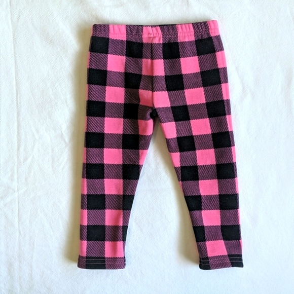 carter's warm lined plaid leggings 18 months baby girl - Picture 5 of 6